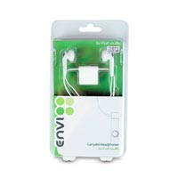 D-Link ENVI NVI-1300 White Lanyard Headphones for iPod� Shuffle�